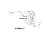 Maryland State Map with Physiography
