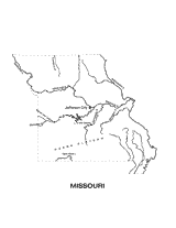 Missouri State Map with Physiography