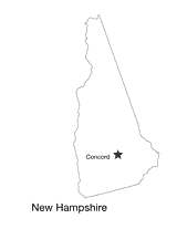 New Hampshire State Map with Capital