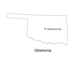 Oklahoma State Map with Capital