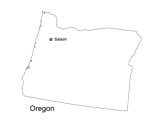 Oregon State Map with Capital