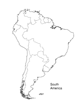 Outline Map of South America