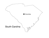 South Carolina State Map with Capital