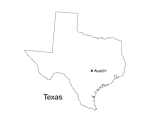 Texas State Map with Capital