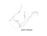 West Virginia State Map with Physiography