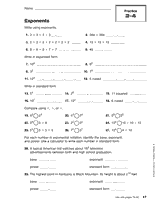 Exponents