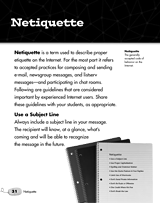 Netiquette -- Internet Etiquette Printable (2nd - 4th ...