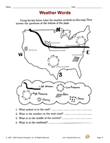 weather words printable 2nd grade teachervision