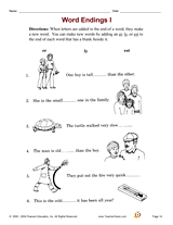 Word Endings I