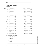 Multiplication Facts: Patterns in Algebra (Gr. 3)