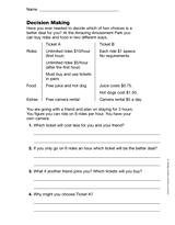 Comparing and Contrasting: Decision Making (Gr. 4)