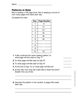 Addition and Subtraction: Patterns in Data (Gr. 4)