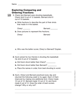 Exploring Comparing and Ordering Fractions (Gr. 5)