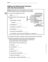 Adding and Subtracting Fractions with Like Denominators (Gr. 5)