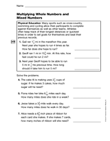 Multiplying Whole Numbers and Mixed Numbers (Gr. 5)