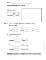 Explain More and Fewer (Gr. 1)