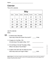 Calendar (Gr. 1)
