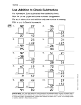 Two-Digit Subtraction: Use Addition to Check Subtraction (Gr. 2)