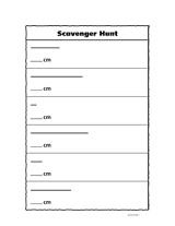 Measurement Scavenger Hunt
