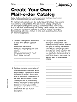 Science and Language Arts: Create your Own Mail Order Catalog