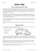 Arbor Day Reading Comprehension Passage & Activities