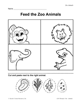 Feed the Zoo Animals Printable (Pre-K - 1st Grade) - TeacherVision