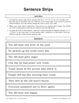 Our Environment: Sentence Strips