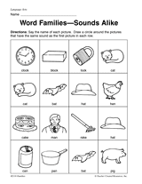 Word Families -- Sounds Alike