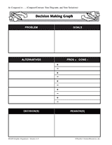 Decision Making Chart Graphic Organizer