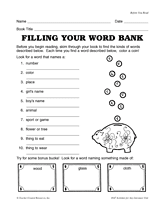 Filling Your Word Bank