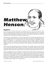 Matthew Henson, Explorer