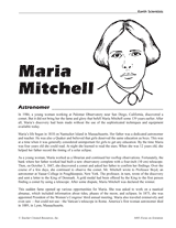 Maria Mitchell, Astronomer