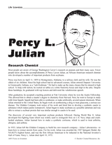 Percy Julian, Research Chemist