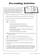 Pre-Reading Activities - TeacherVision