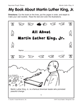 My Book About Martin Luther King Jr Black History Month Printable Activity Grades 2 4 Teachervision