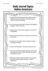 Daily Journal Topics: Native Americans