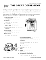 The Great Depression Vocabulary