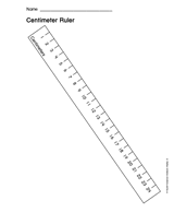 printable centimeter ruler measurement 1st 5th grade