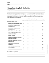 Group Learning Self-Evaluation