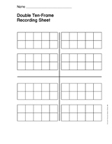 Double Ten-Frame Recording Sheet