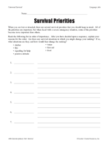 Survival Priorities