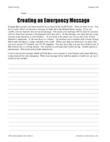 Creating an Emergency Message