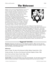 The Holocaust Printable 5th 8th Grade Teachervision