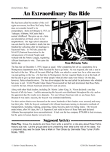 An Extraordinary Bus Ride: Rosa Parks Printable (5th - 8th Grade