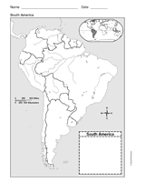 Map of South America