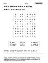 Word Search: State Capitals