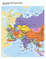 Political Map of Asia and the Pacific Islands