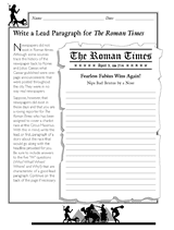 Write a Lead Paragraph for The Roman Times
