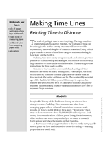 Making Time Lines: Relating Time to Distance
