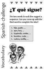 Spanish Vocabulary Challenge: Complete the Sequence